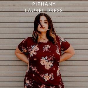 L Large Piphany Floral Burgundy Maternity Dress